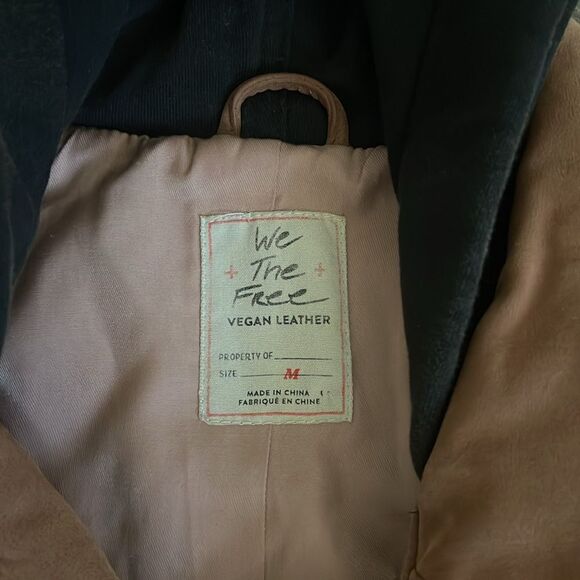 NWOT Free People Harriett Vegan Suede Hooded Moto Jacket medium - Picture 12 of 13